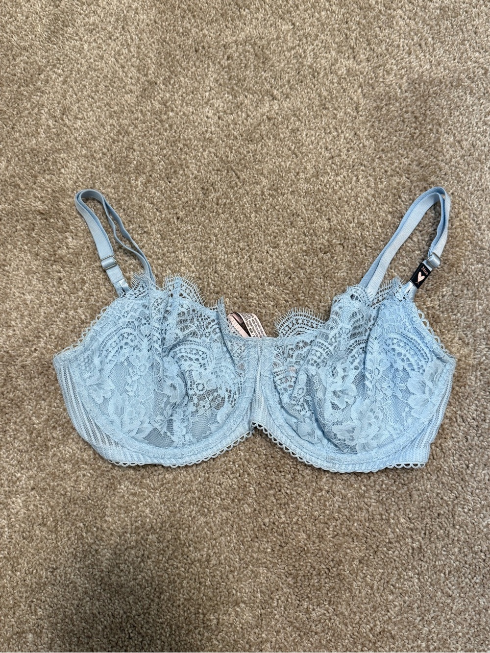NWT Victoria's Secret Dream Angels Collection Light Blue Underwire Bra Sz 34 DD
